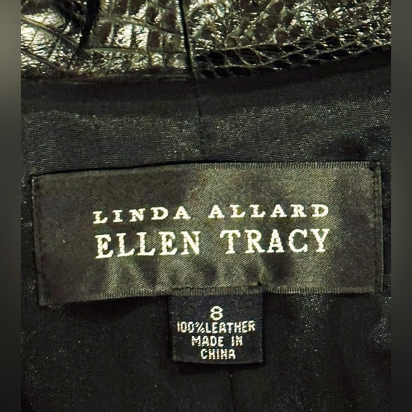 ELEN TRACY Vintage Embossed Leather Jacket - Picture 5 of 6